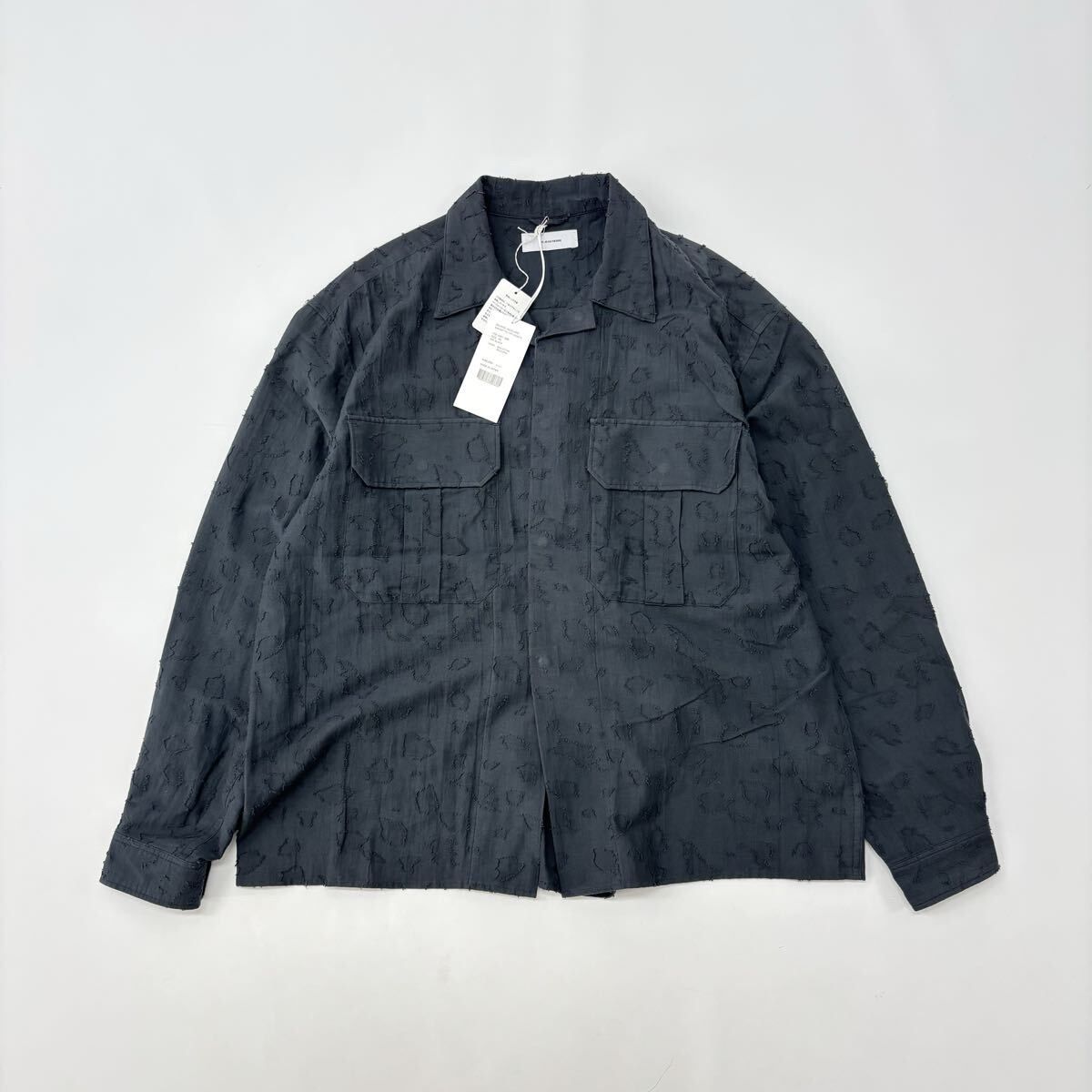 THE JEAN PIERRE ジャンピエール S 001 008 GRUNGE CPO SHIRTS シャツ INK BLACK サイズ 48 定価46 200円 712 0050