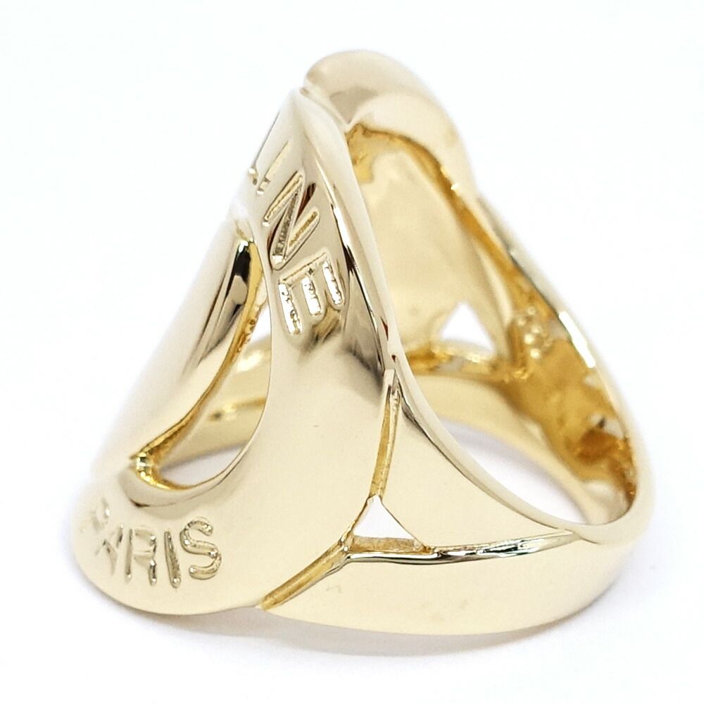 ❗️最終価格❗️ダブルCロゴ 指輪　K18 PT900（お値下げ不可） 栄】セリーヌ K18YG ロゴ デザイン 地金 リング 指輪 ダブルサークル