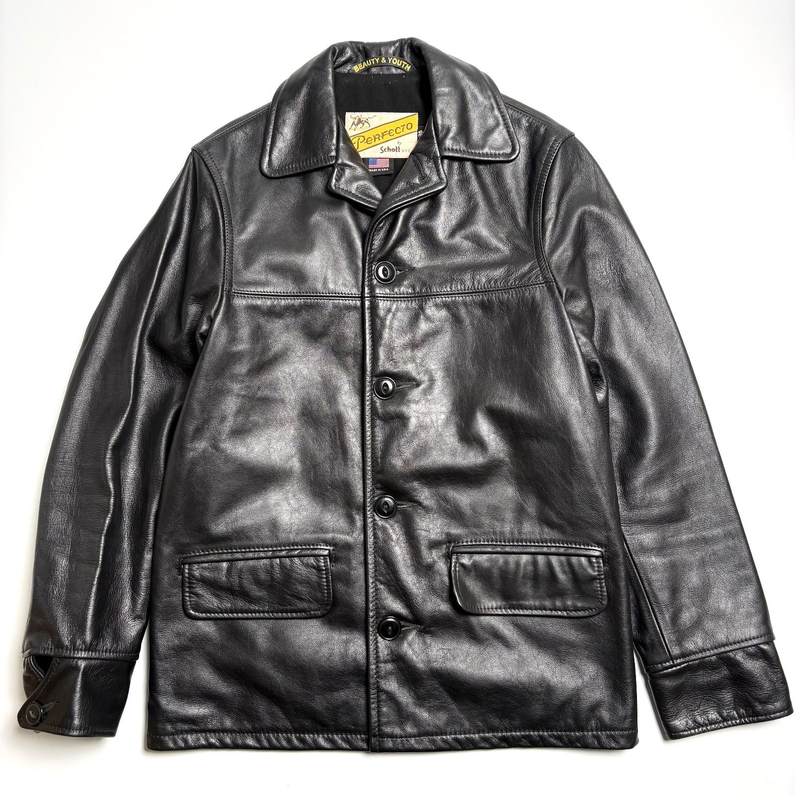 最終値下げ　Schott Beauty&Youth別注 レザージャケット 36 最終値下げ Schott Beauty&Youth別注 レザージャケット 36