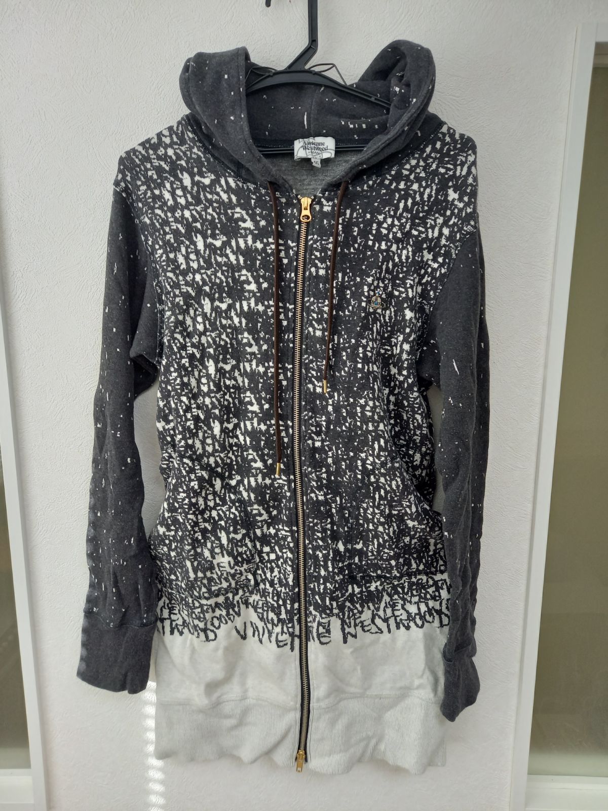 美品】Vivienne Westwood MAN ダブルジップロングパーカー／総柄／変形