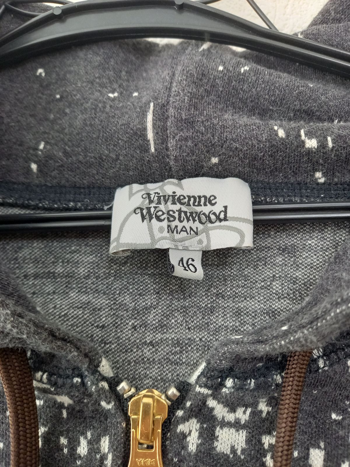 美品】Vivienne Westwood MAN ダブルジップロングパーカー／総柄／変形 