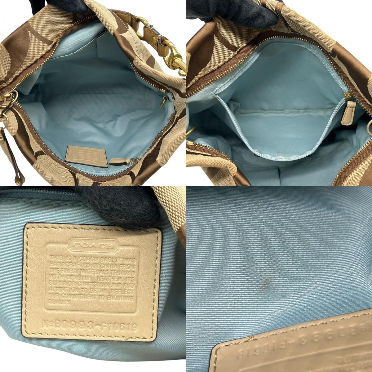 美品】コーチ COACH ゾーイ ショルダーバッグ ハンドバッグ ホーボー 