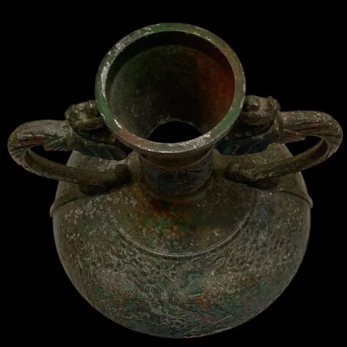 特殊新 合金製 瑞峰 漆器 花瓶孔雀模様 壺 花瓶 置物 晴峰型 寿孔雀