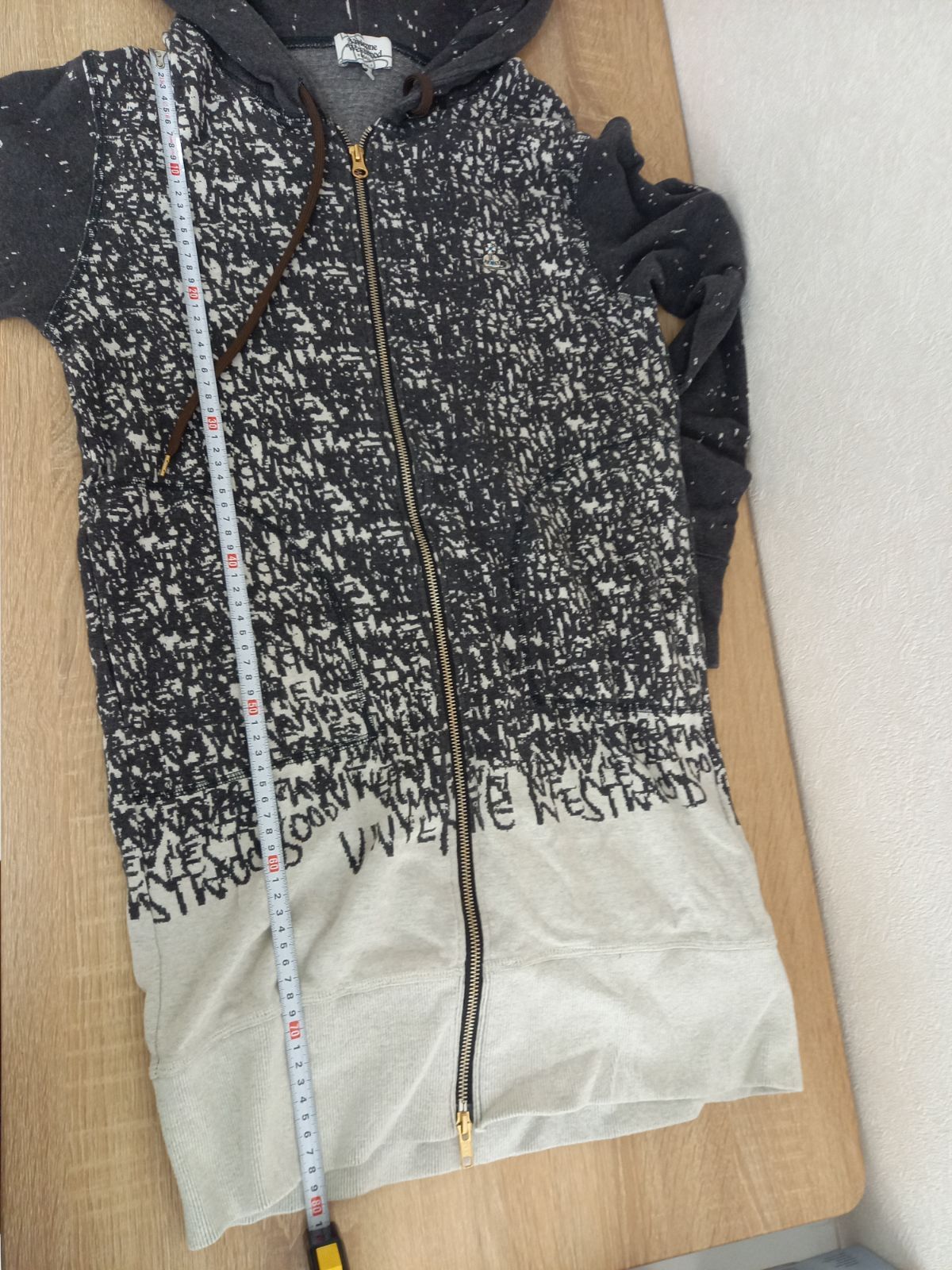 美品】Vivienne Westwood MAN ダブルジップロングパーカー／総柄／変形 