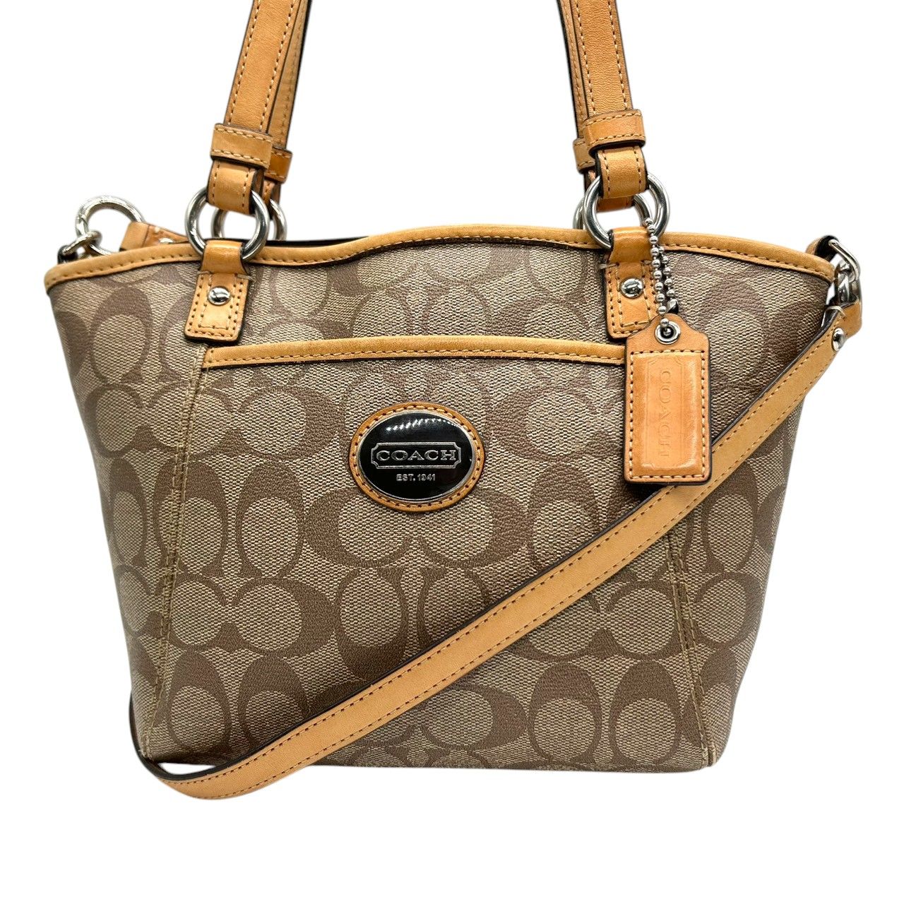 レディース 美品 コーチ COACH シグネチャー F20561 2WAY トートバッグ 