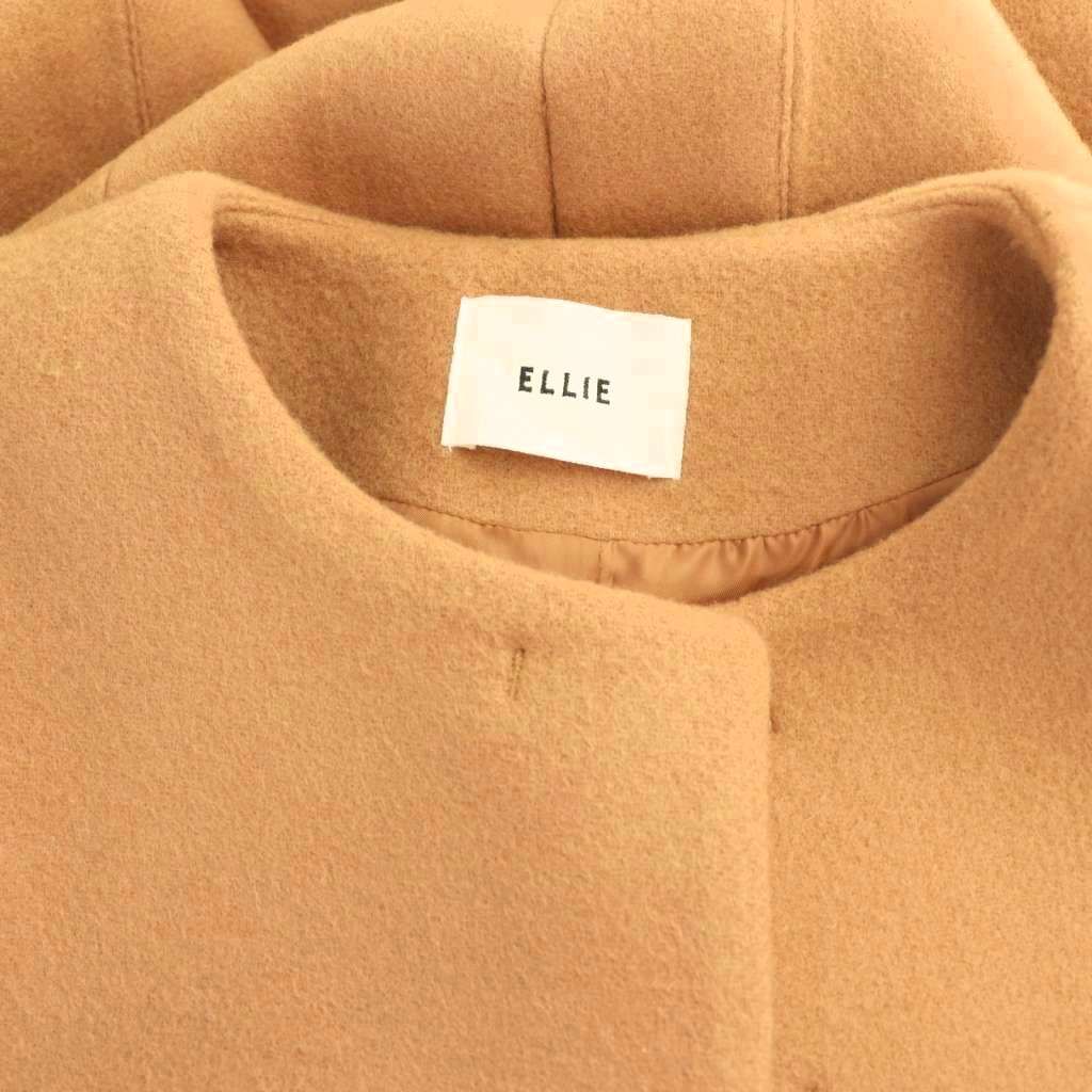 エリー ELLIE ポンチョコート ノーカラー F キャメル /HK □OS