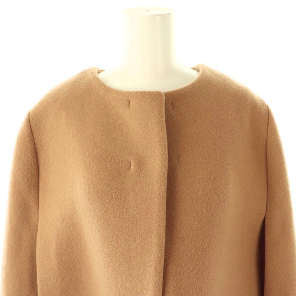 エリー ELLIE ポンチョコート ノーカラー F キャメル /HK □OS