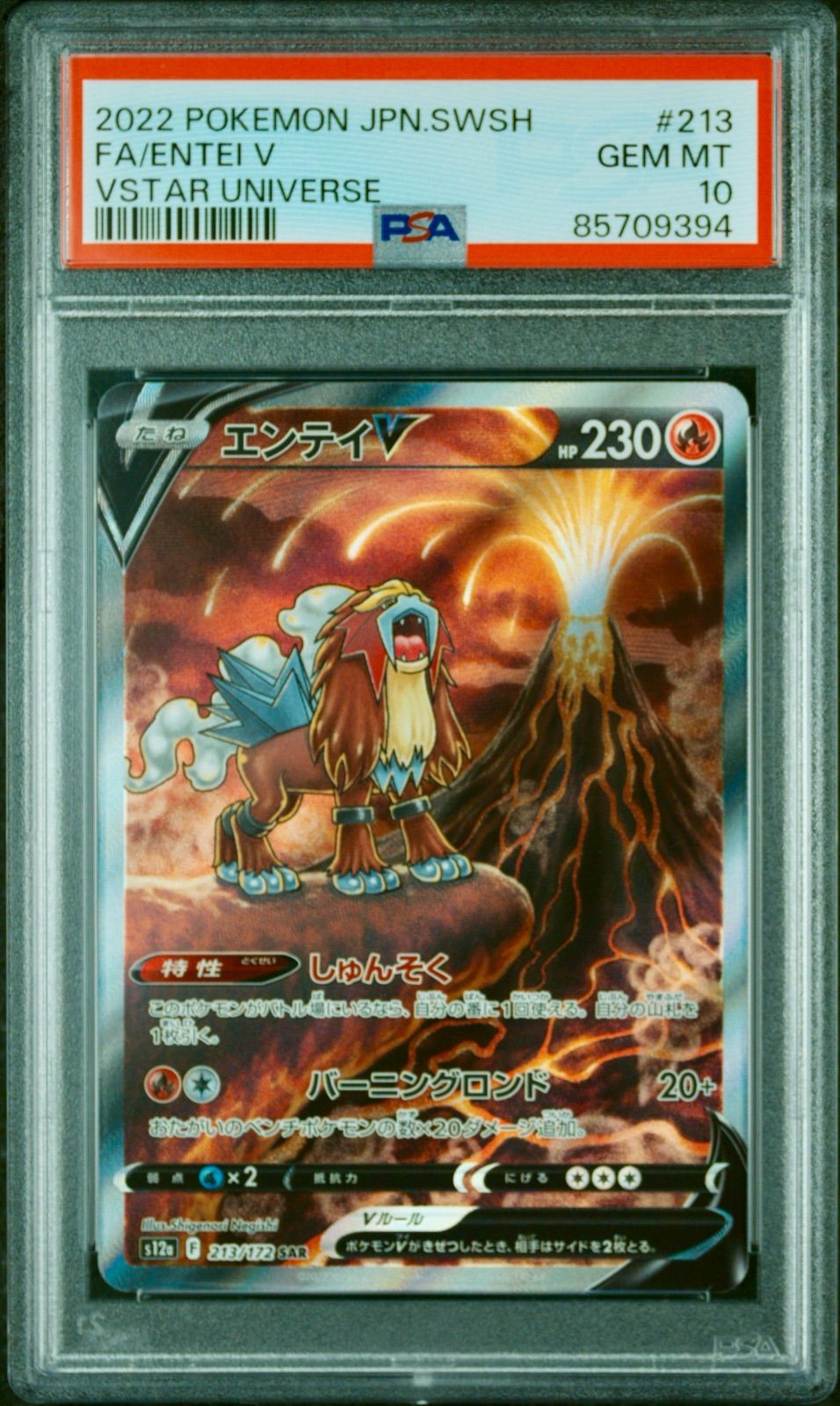 エンテイV 213 ポケモンカード PSA10