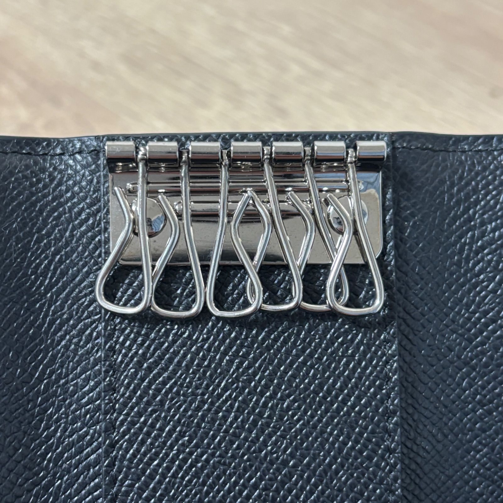 BURBERRY LONDON バーバリー 6連 レザー キーケース ブラック メンズ