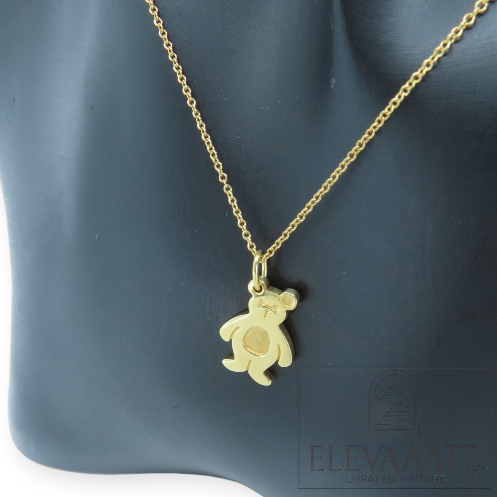 希少 美品 Tiffany&Co. ティファニー hug bear イエローゴールド