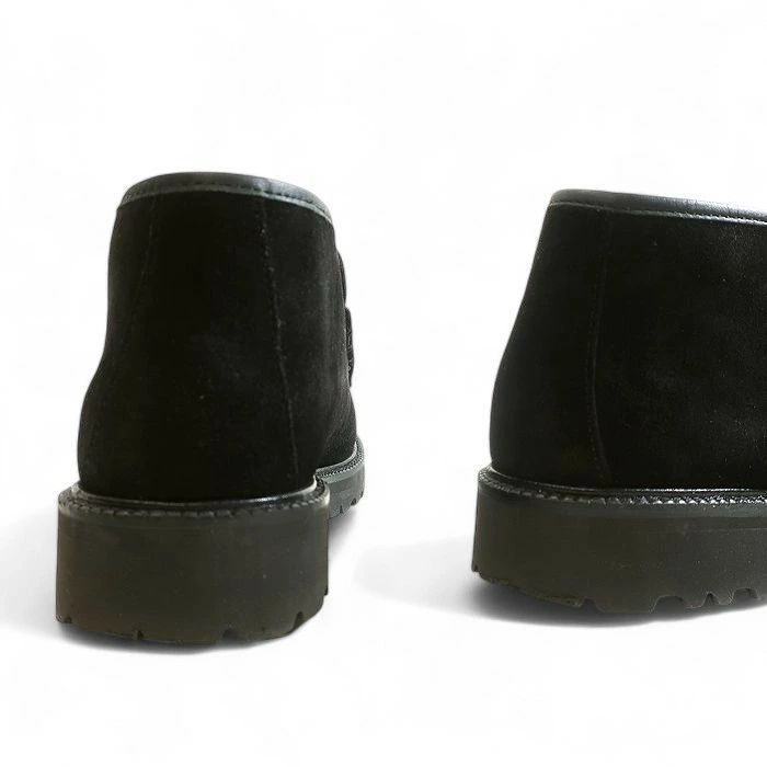  G.H.BASS WEEJUNS グッドイヤーウェルテッド製法 本革 LARSON BLACK SUEDE RUBBER SOLE ビーフロール ミッド スウェードレザー シューズ BA 11542 定価3.8万 056 50711 k 03 チャッカブーツ ブーツ 革靴