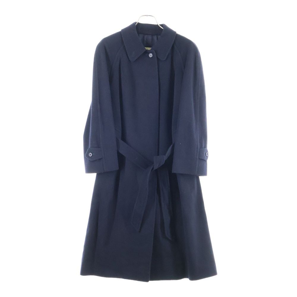BURBERRY (バーバリー) 90S カシミア ステンカラーコート ネイビー