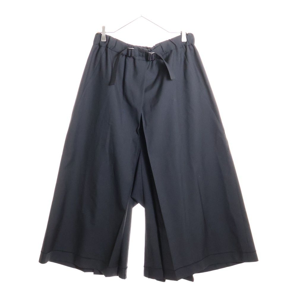 Ground Y グラウンドワイ 22 SS T|W GY HAKAMA TYPE 1 ギャバジン ハカマ タイプ1 ウール ポリエステル パンツ ブラック GA-P 22-100