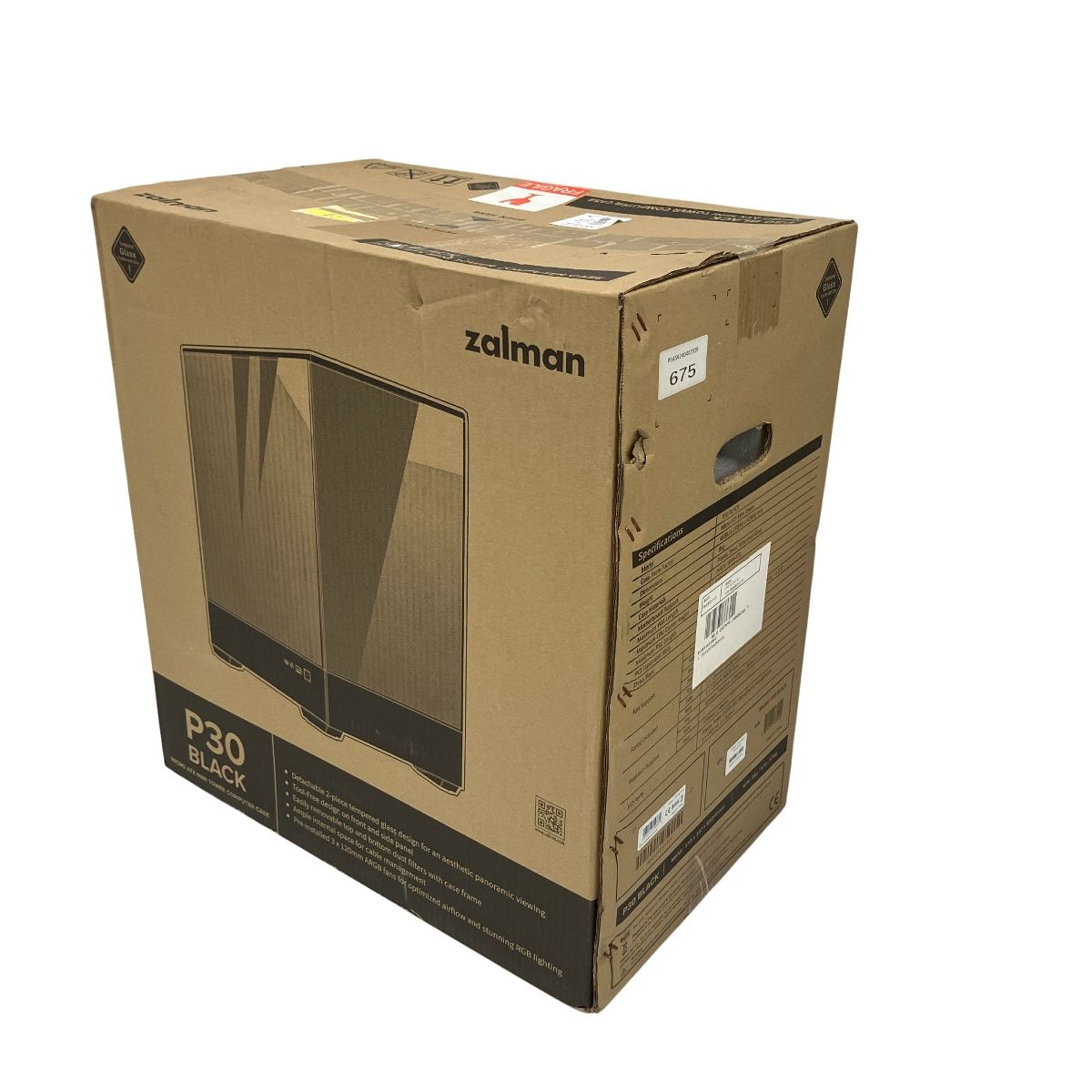 ZALMAN P 30 Black ミニタワーPCケース MicroATX 2025年製 PC周辺機器 ♥