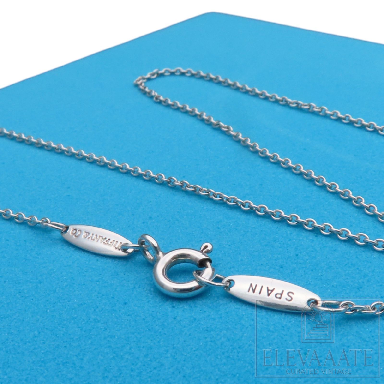 希少 美品 Tiffany&Co. ティファニー ロング シルバー ネックレス 