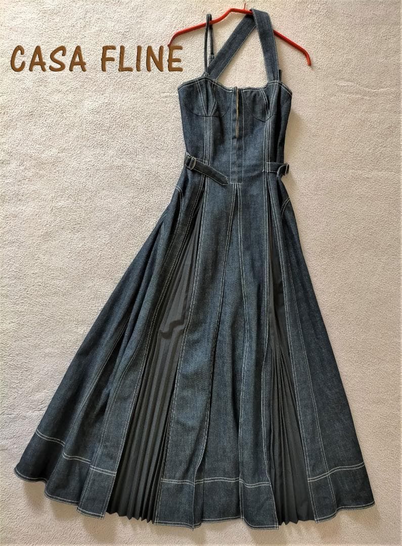 CASA FLINE カーサフライン フロントホックデニムロング CASA FLINE カーサフライン フロントホックデニムロング