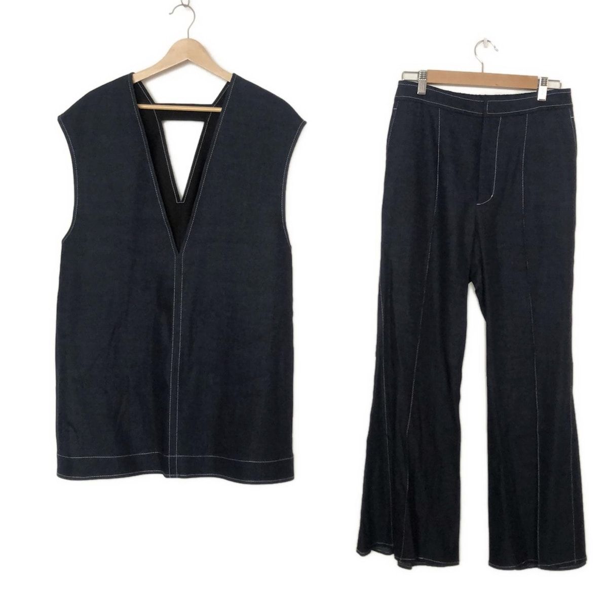 ADORE アドーア レディースパンツセットアップ レディース ダークネイビー 白