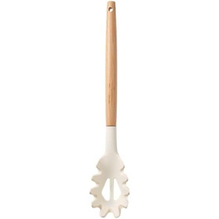 天然木＆シリコン製 キッチンツール 12点セット 耐熱スパチュラ フライ返し 泡立て器 お玉など 調理器具セット キッチンの必需品 スパゲッティスプーン