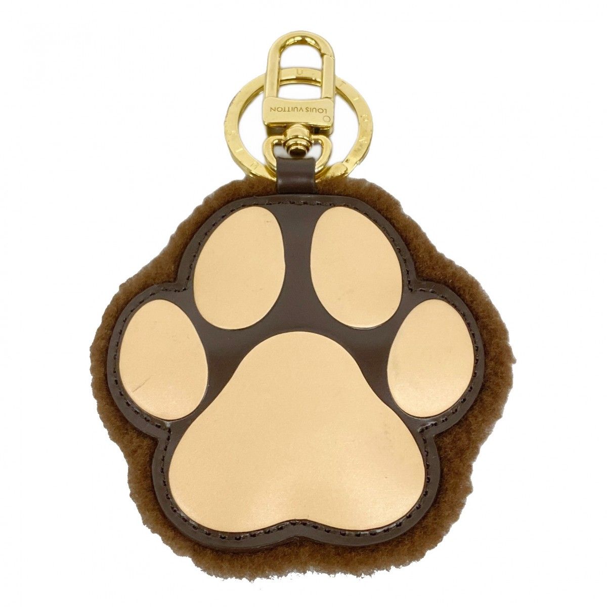 5 pa 1193 ルイヴィトン キーホルダー キーホルダーLVパウ M 02292 ブラウン レディース