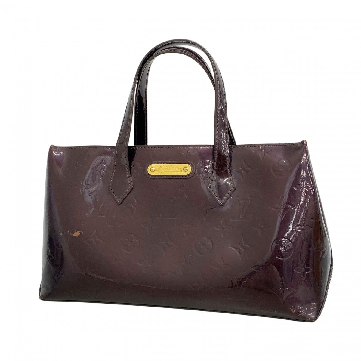 5 pa 1261 ルイヴィトン ハンドバッグ ヴェルニ ウィルシャーPM M 93641 アマラント レディース