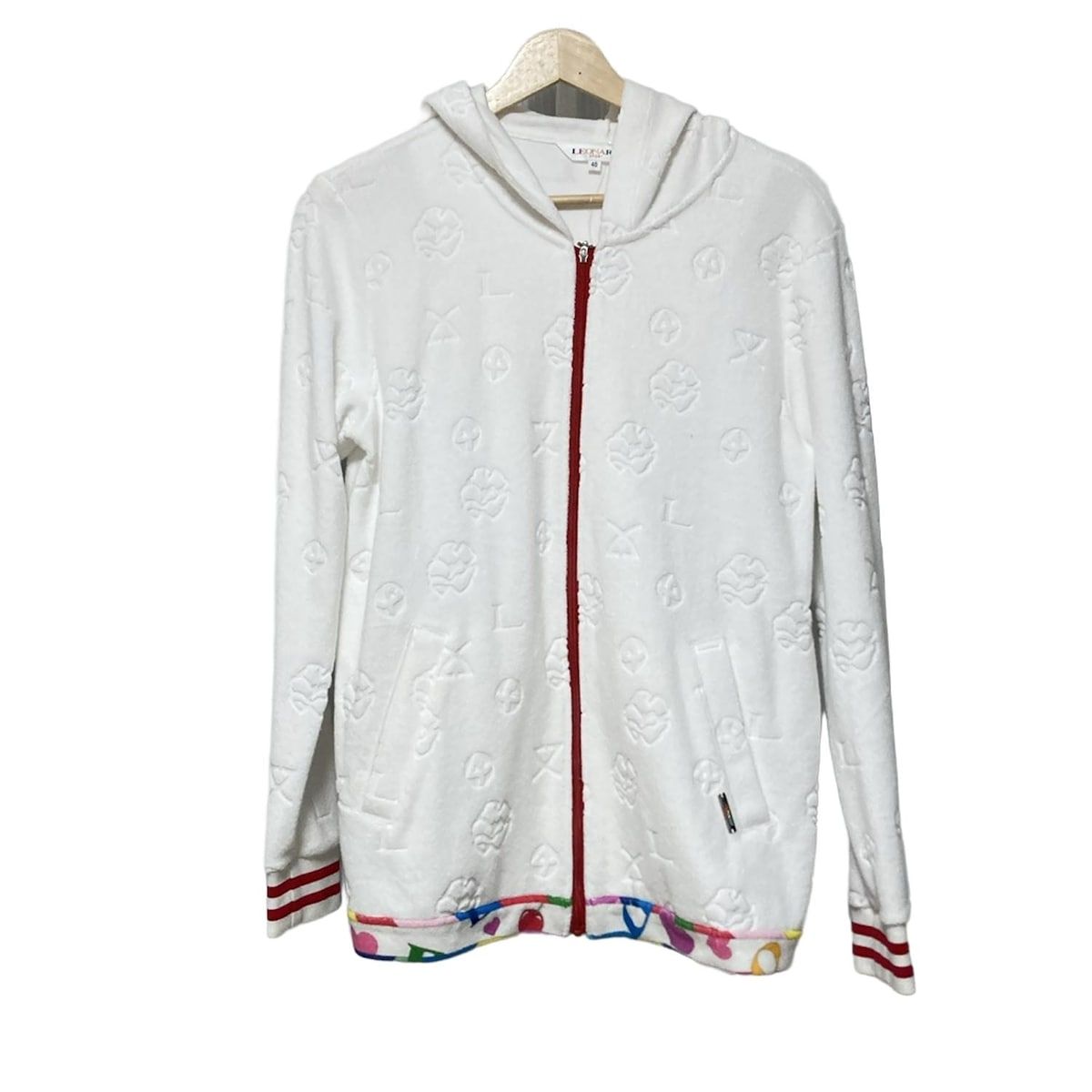 LEONARD - 【美品】LEONARDレオナール花柄アップリケのストライプ