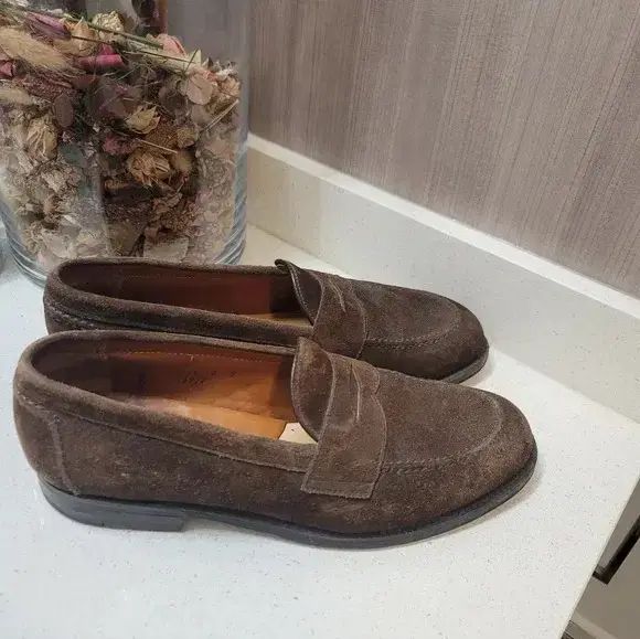 9 5 D オールデン 9697 F ペニーローファー スウェード ダークブラウン