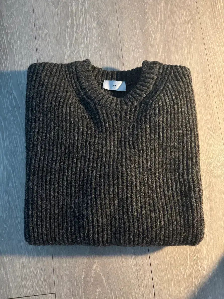 SEW シャトルランド ウール フィッシャーマンニット グレー