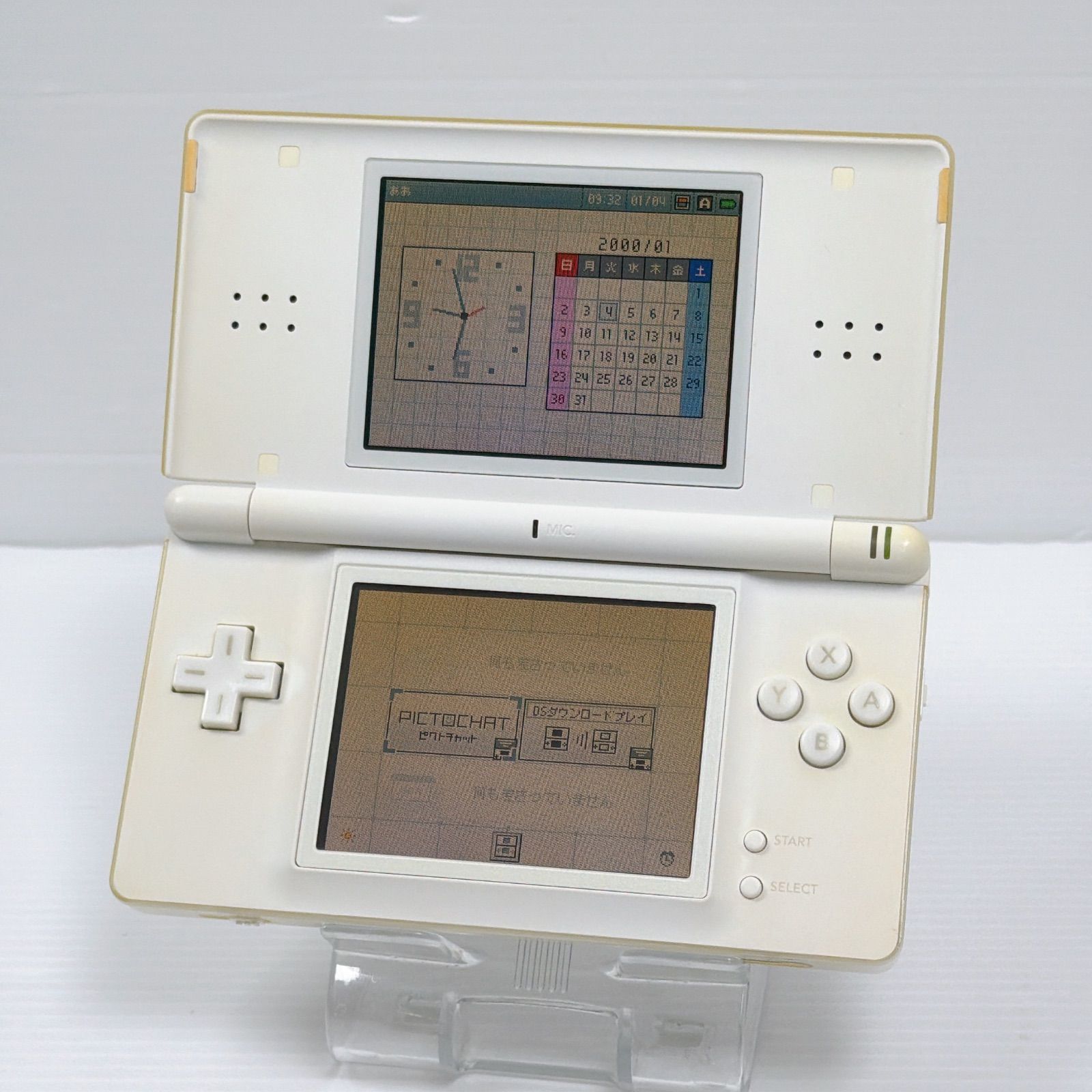 DS Lite クリスタルホワイト 画面綺麗 ボタンゴム交換済み 遊べる 
