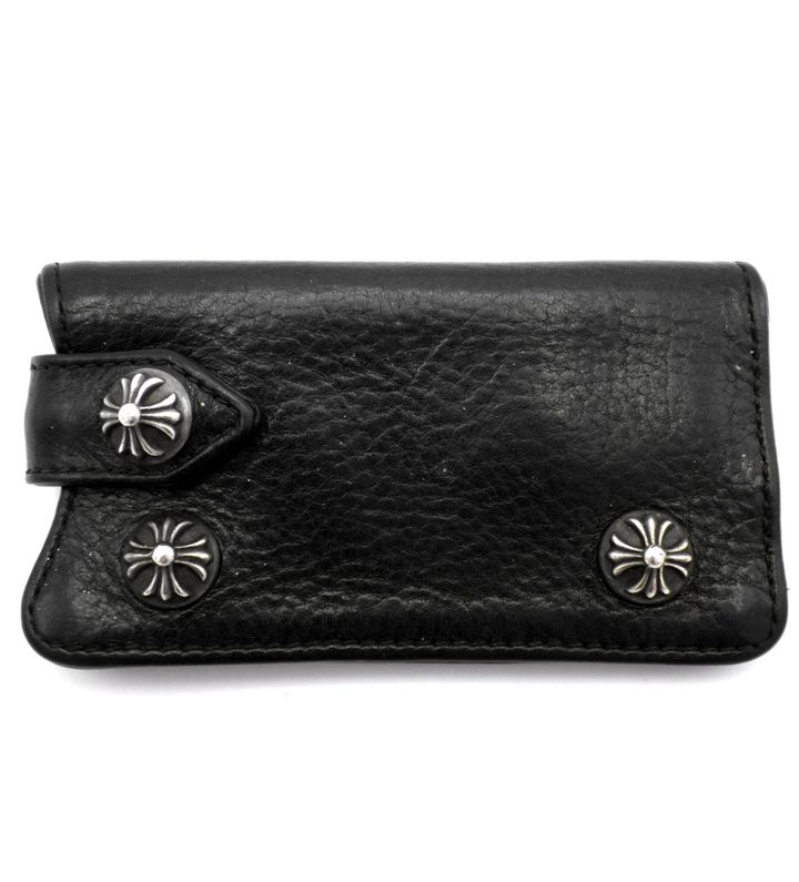 クロムハーツ CHROME HEARTS KEY CASE クロスボール レザー キーケース 46430