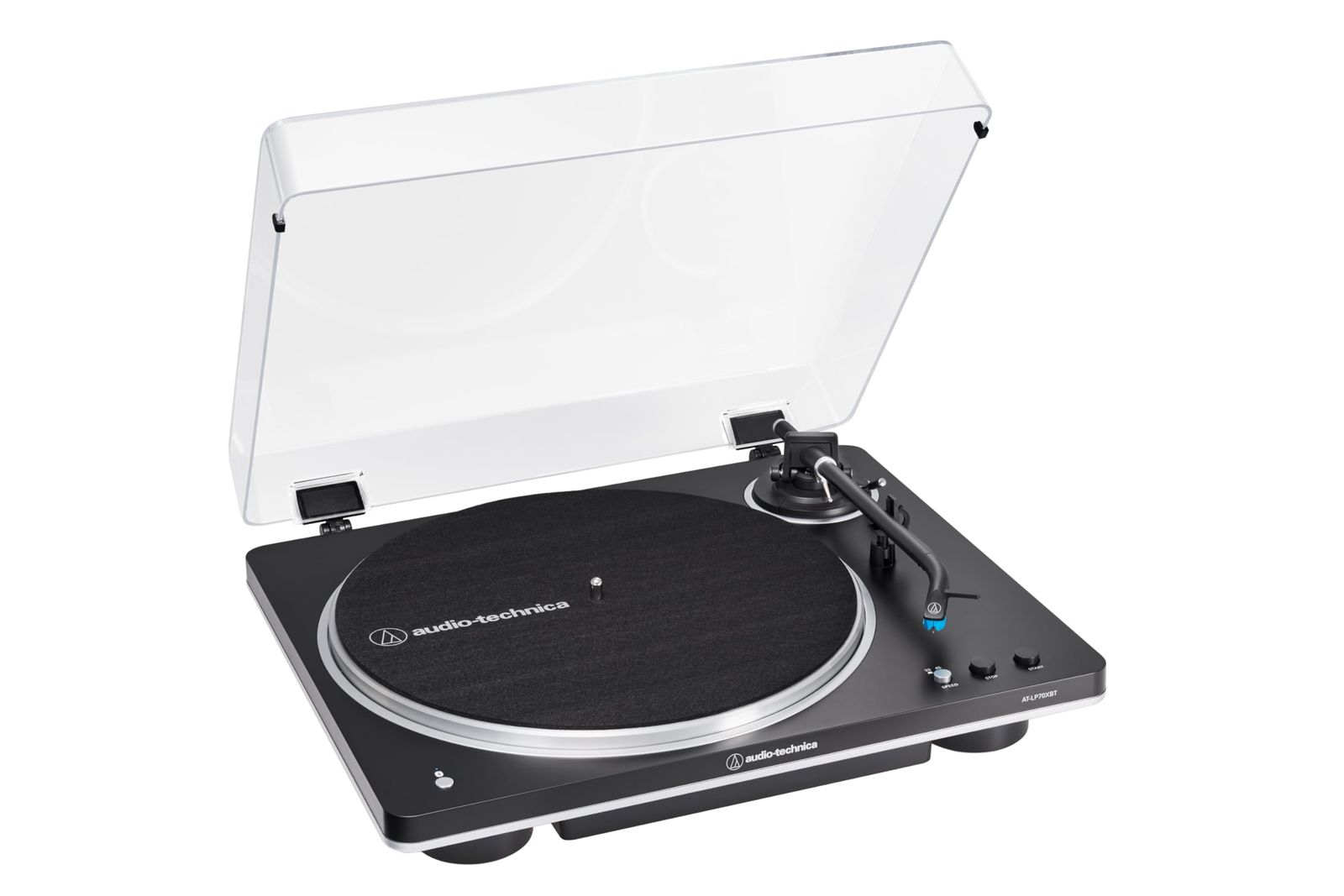 オーディオテクニカ AT-LP 70 XBT BS ワイヤレス フルオートレコードプレーヤー Bluetooth対応 アルミニウム合金ダイキャスト VM 型カートリッジ フォノイコライザー内蔵 33|45回転 ブラックシルバー Bluetooth