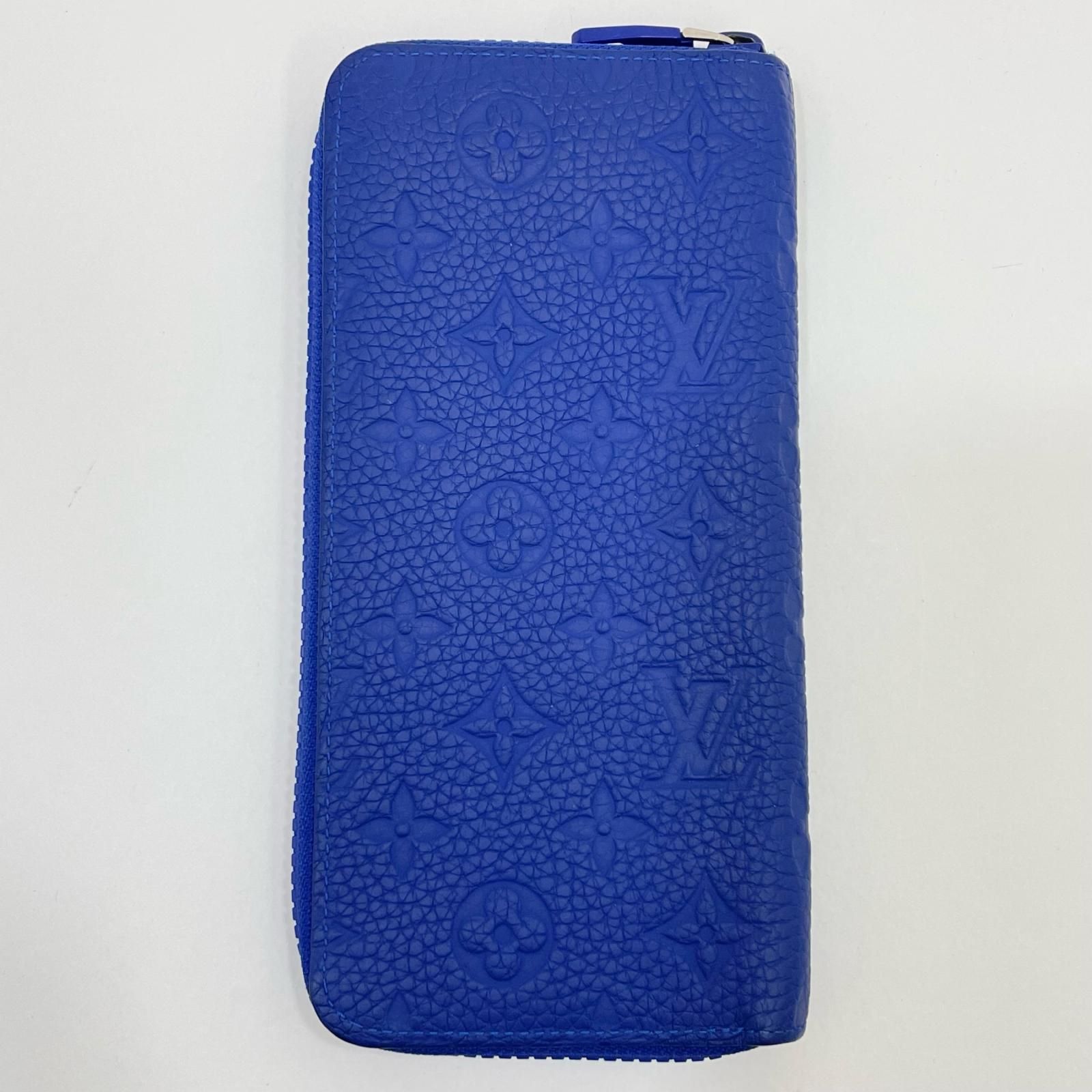LOUIS VUITTON ルイ ヴィトン ジッピーウォレット ヴェルティカル モノグラム トリヨン ラウンドファスナー長財布 M 80791 ブルー