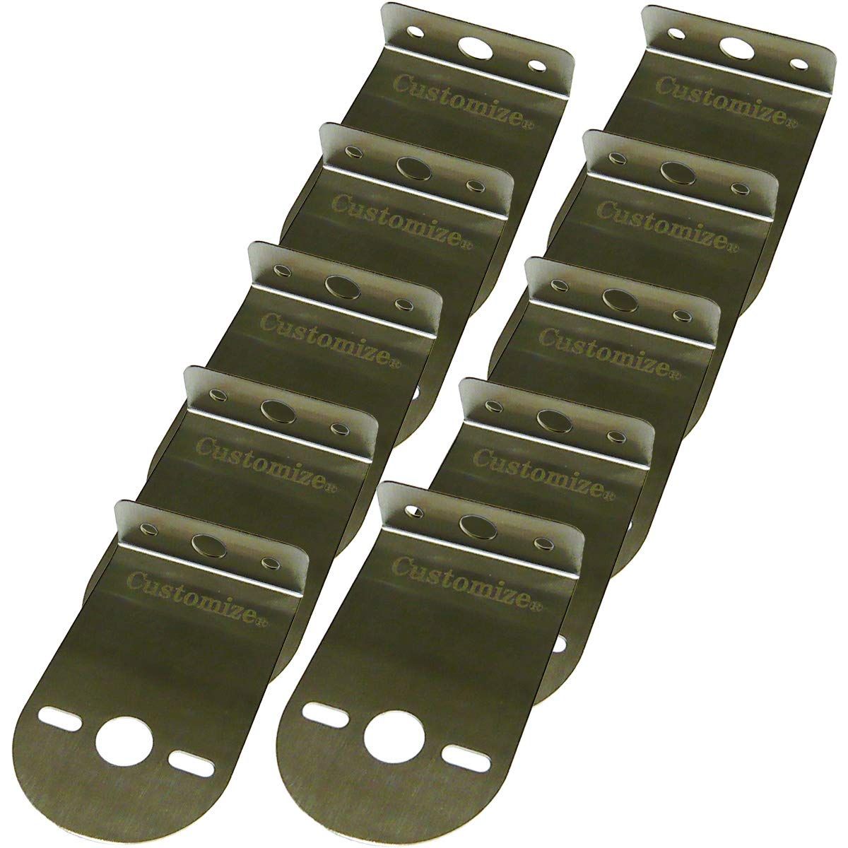 セット ステンレス 10°折り曲げタイプ L型ステー 10 バスマーカー トラック用品 ステー マーカーランプ