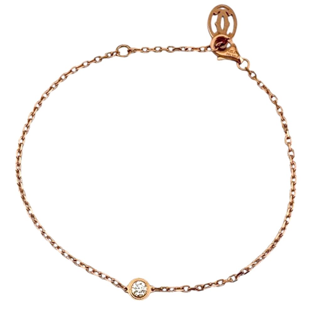 カルティエ ダムール ダイヤモンド ブレスレット 18金 K 18ピンクゴールド レディース CARTIER
