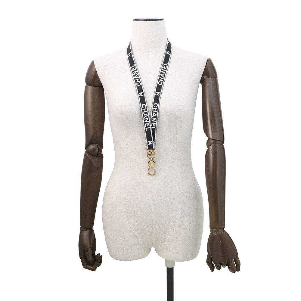 シャネル ネックストラップ ココマーク ロゴ キャンバス B 25P AAA911