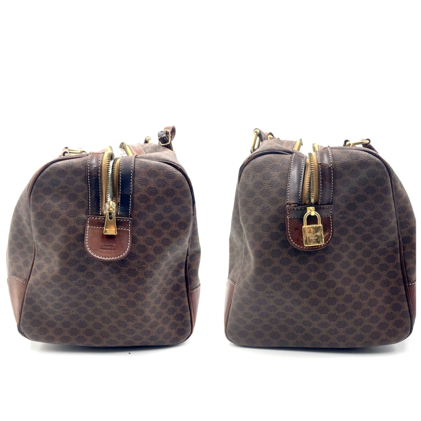 CELINE セリーヌ マカダム総柄 大型ボストンバッグ 旅行カバン