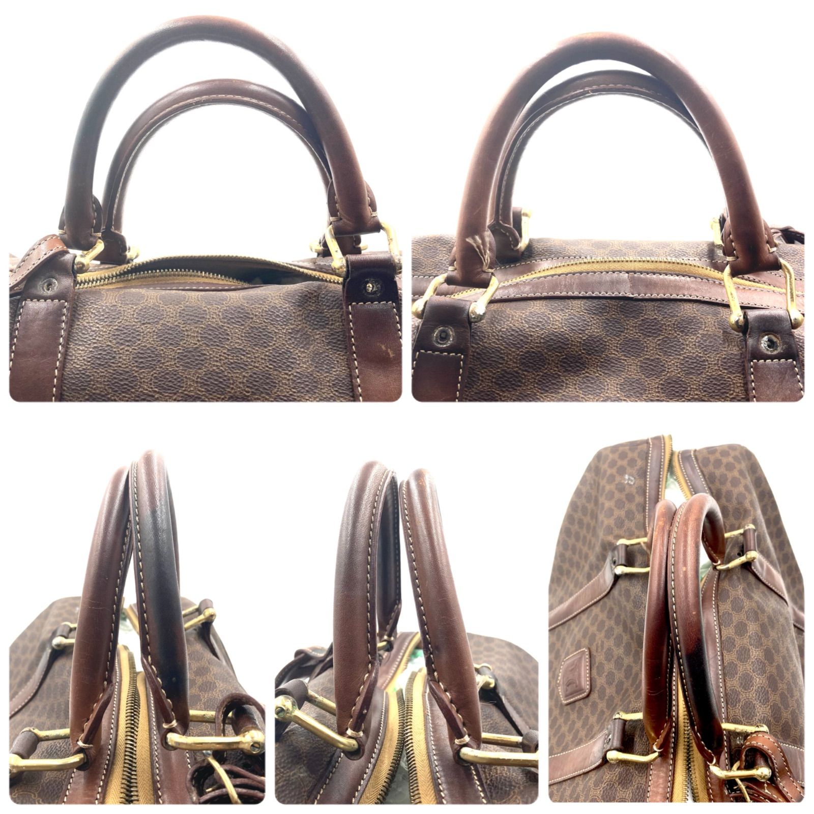 CELINE セリーヌ マカダム総柄 大型ボストンバッグ 旅行カバン