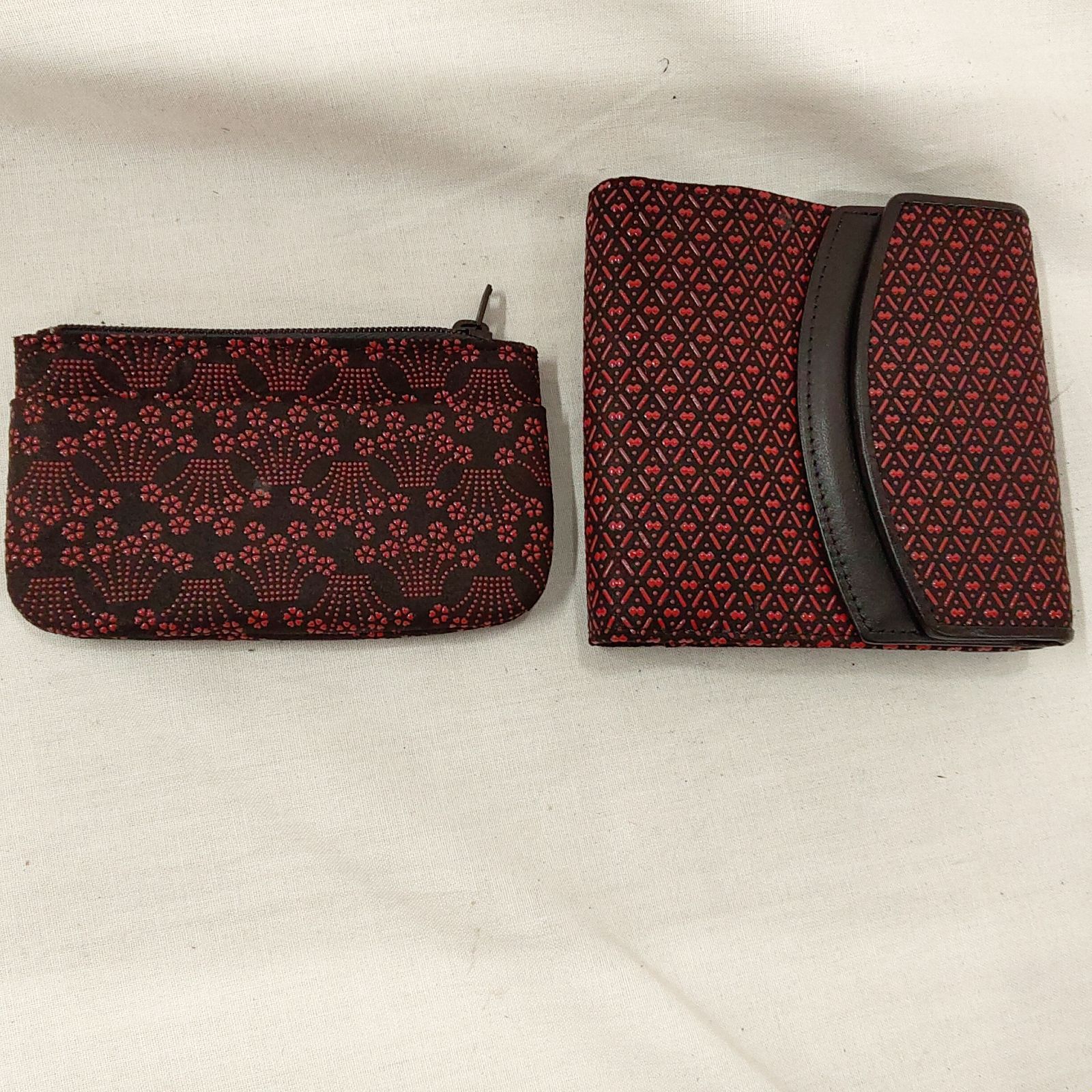 印傳屋 札入れ 小銭入れ セット き Q 725