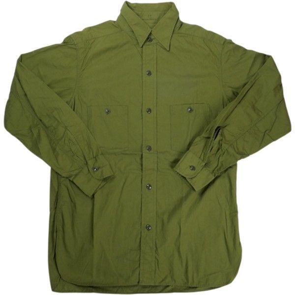 Size 15 At Last ＆ Co アットラスト BUTCHER ブッチャープロダクツ N-3 SHIRT 長袖シャツ オリーブ 品-良い