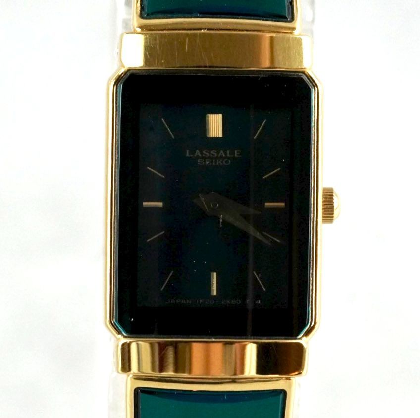 希少 SEIKO LASSALE セイコー ラサール 1F20-6C70 エメラルドグリーン