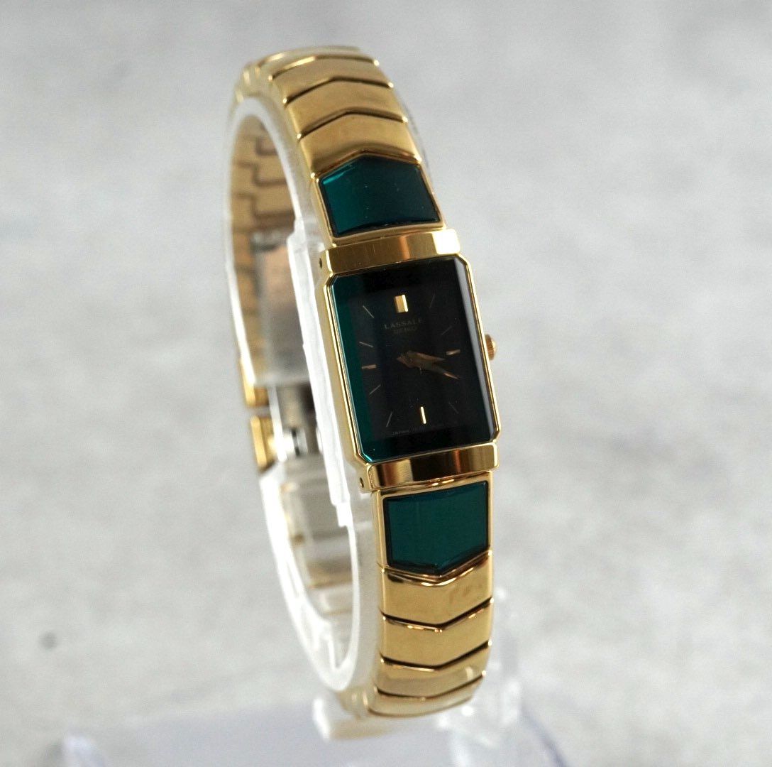 希少 SEIKO LASSALE セイコー ラサール 1F20-6C70 エメラルドグリーン