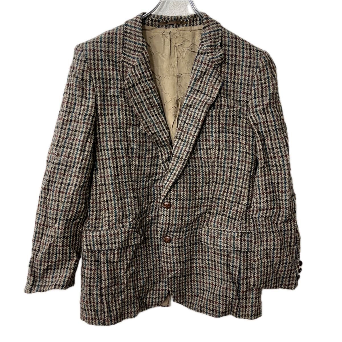 メンズ Harris Tweed テーラードジャケット M～ ブラウン系 マルチ 