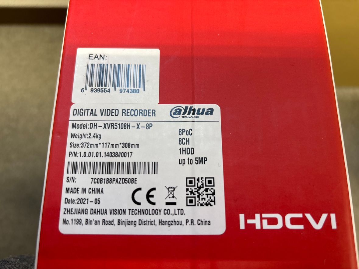 デジタルビデオレコーダーDH X 8 P 4 TB