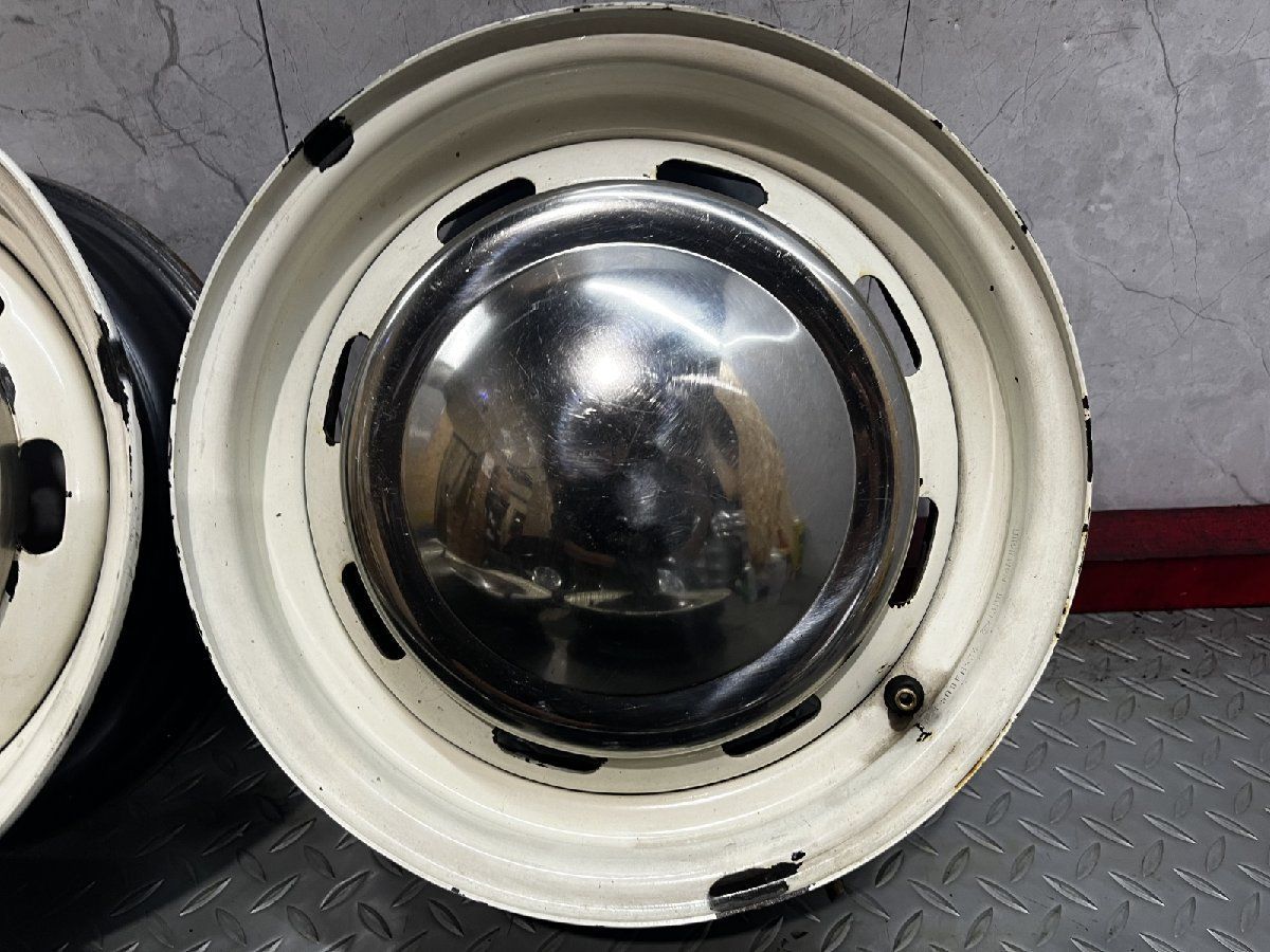 DUNLOP製 GRIFFIN グリフィン スチールホイール 12インチ 4本 4 65 38 センターキャップ付 ローバーミニ用 MHA 713