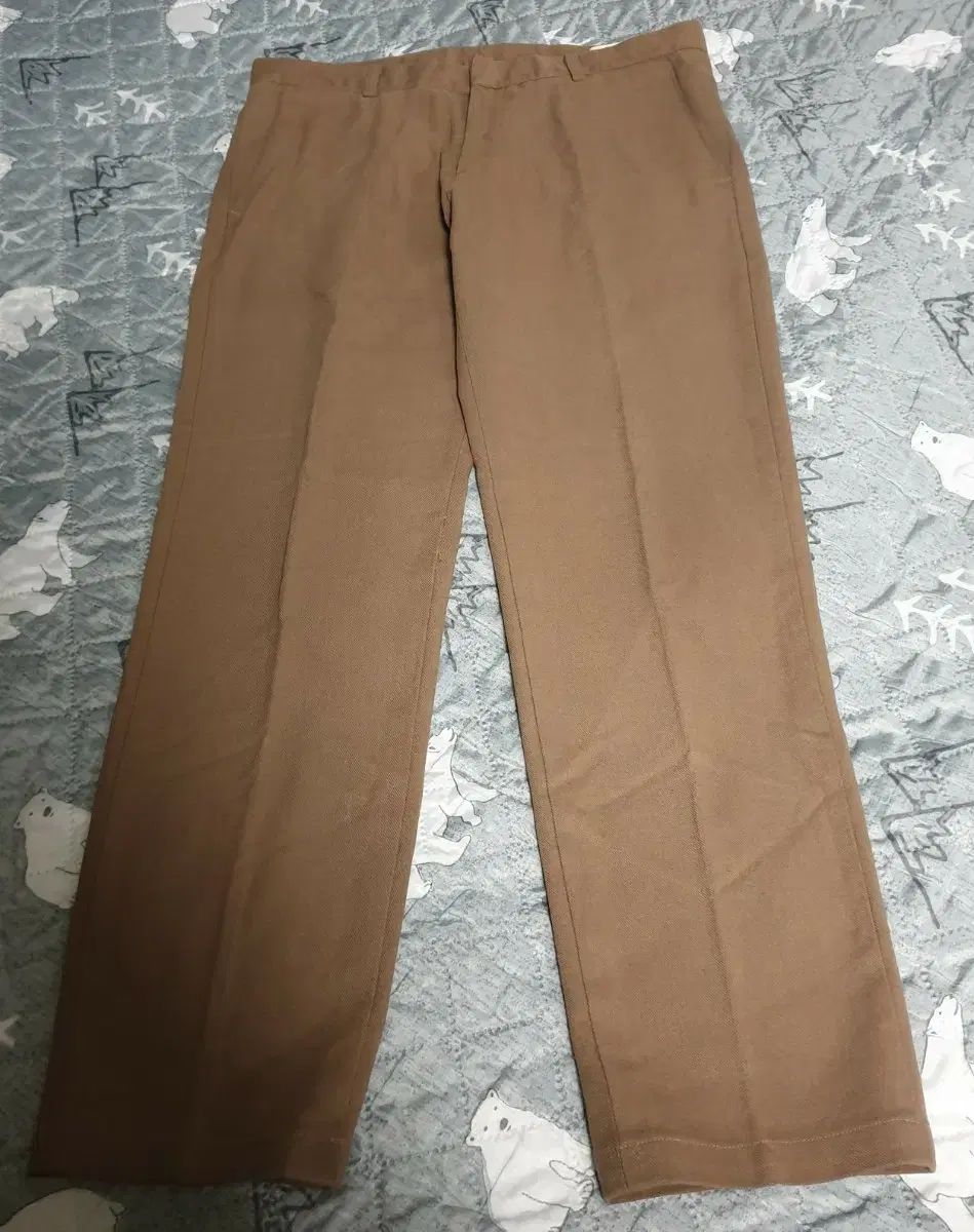GAMU テーパードフィット コットンパンツ ブラウン (32 33)