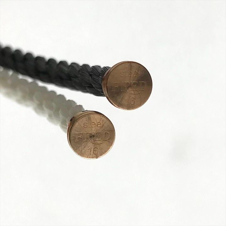  超 FRED フレッド ステンレス ケーブル ワイヤー 2本 セット グレー ホワイト ジュエリー ブレスレット k 7092 ブレスレット アクセサリー