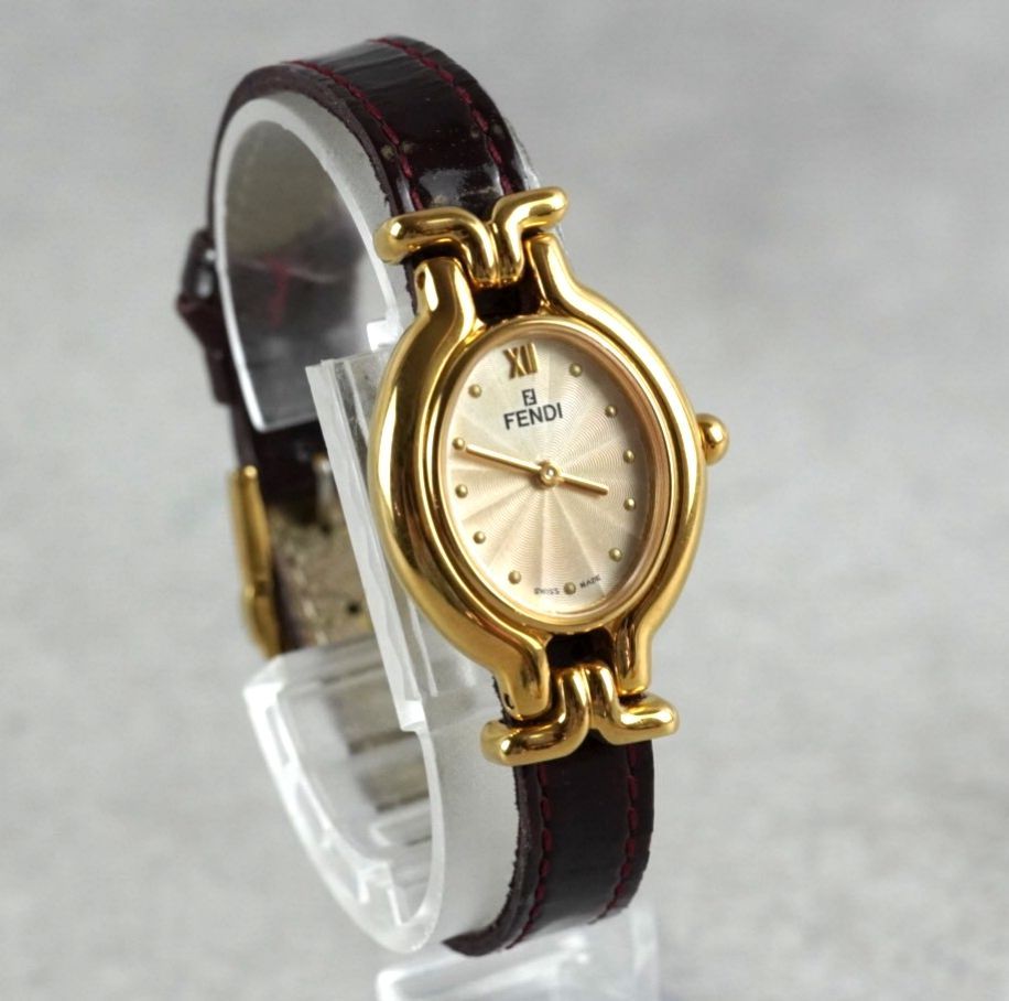  電池交換済み FENDI フェンディ 640 L カメレオン チェンジベルト 変えベルト 9本 Quartz ヴィンテージ antique アンティーク ladies 腕時計(クォーツ) 腕時計(アナログ)
