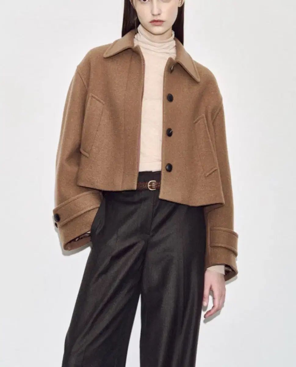 割引 TIME クロップド ウールコート キャメルブラウン MINE SYSTEM SJSJ