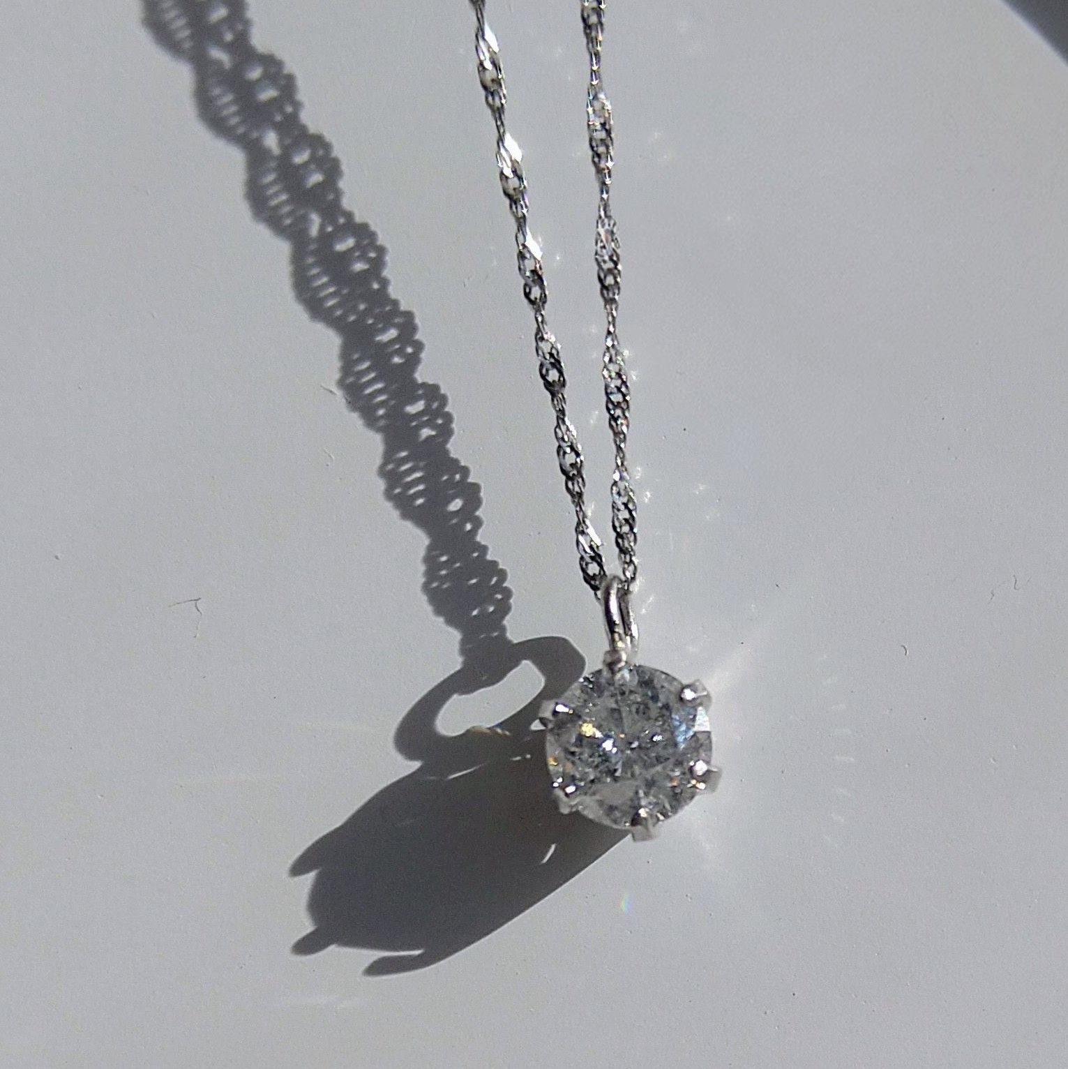 0.47ct 天然ダイヤモンド プラチナネックレス 【公式通販】