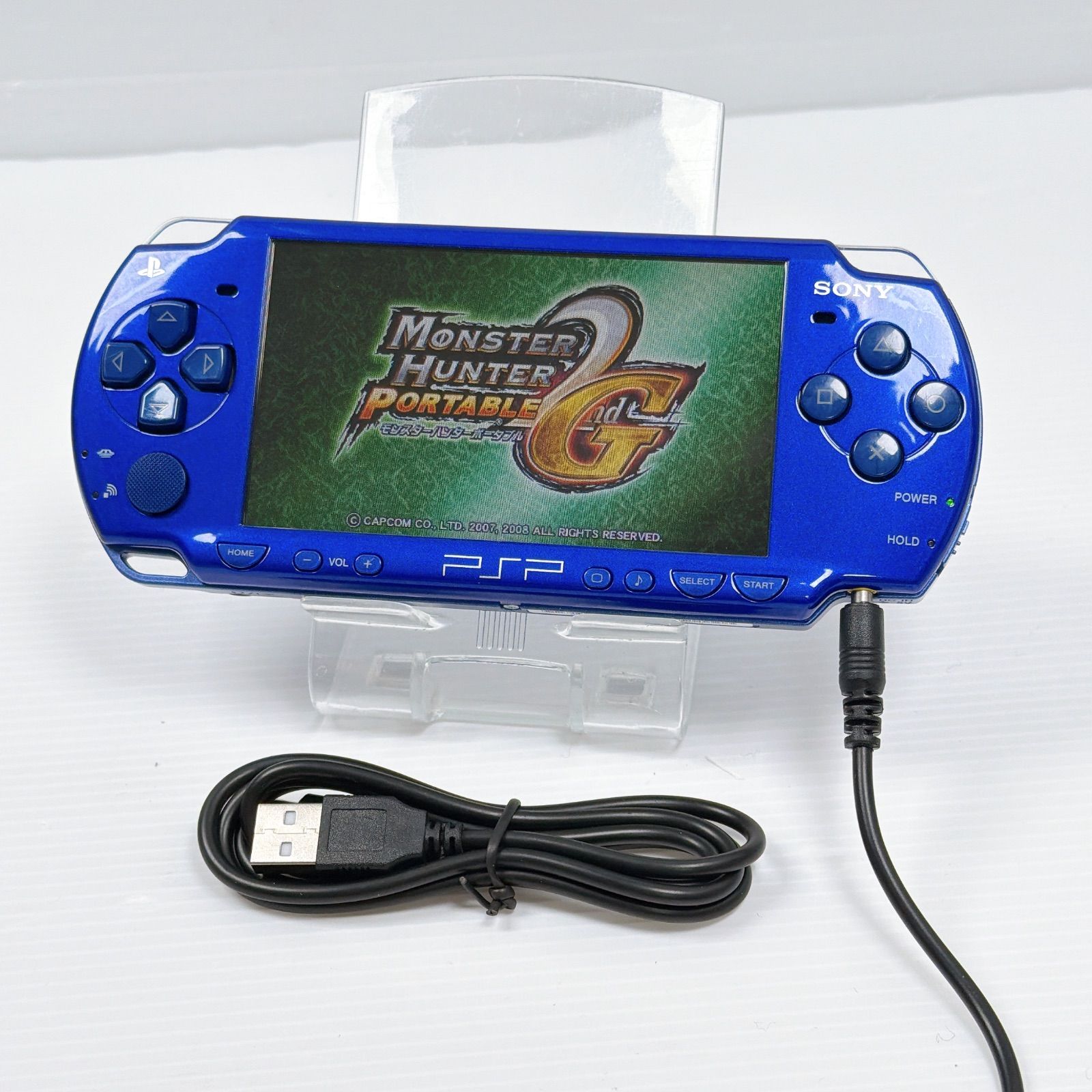 PSP 2000 メタリックブルー 外装 遊べるセット FW 6.60 ソニー プレイステーション ポータブル SONY PlayStation Portable
