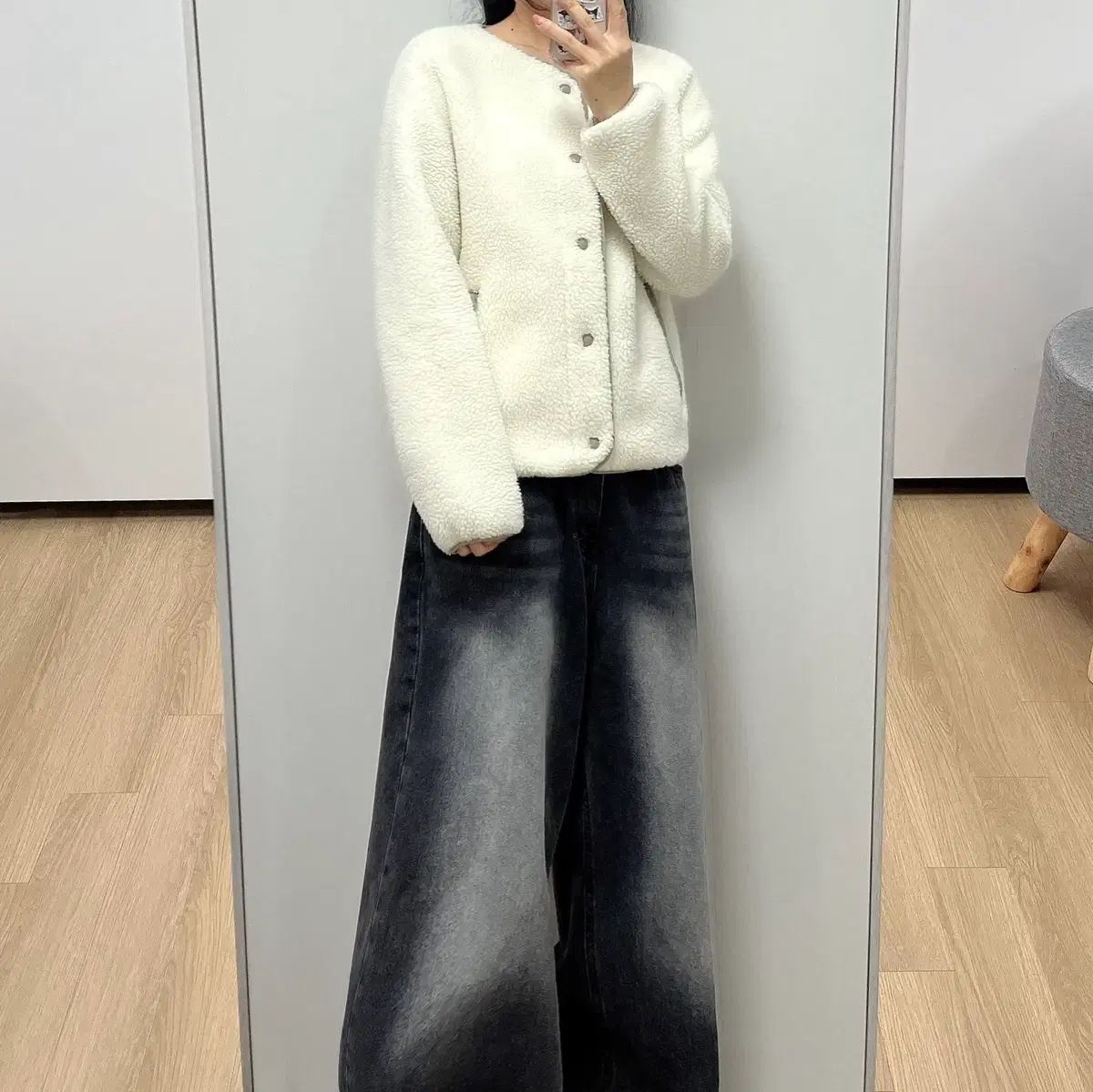 スノーピーク ボア フリース ジャケット アイボリー